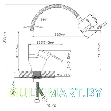 Смеситель Econoce EC0652 картинка 2